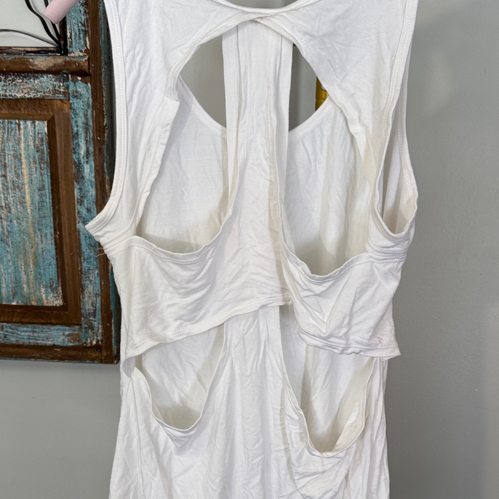 Fabletics White Racerback Performance Tank NEW M … - image 6